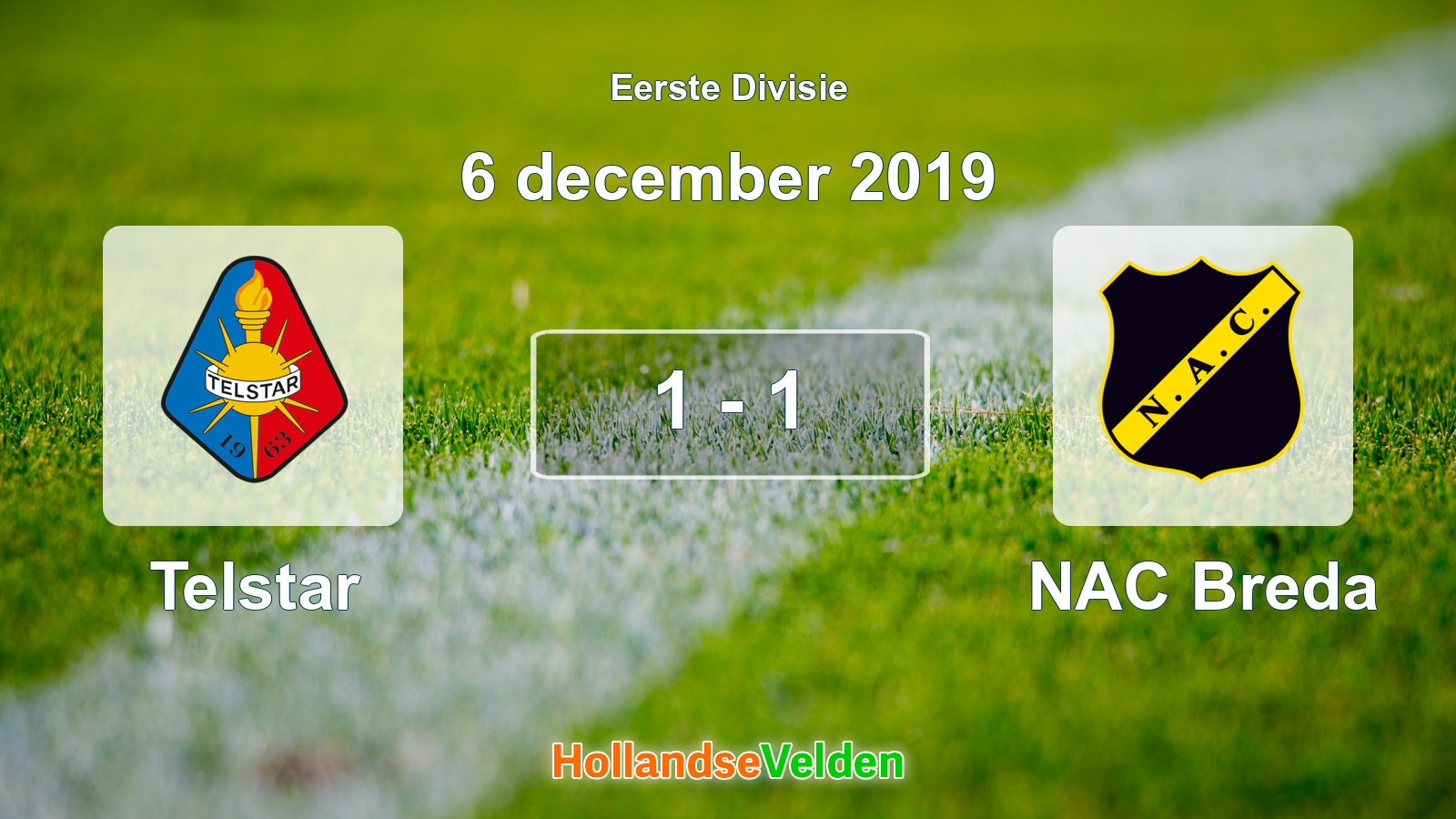 Gespeelde wedstrijd: Telstar - NAC Breda 1 - 1 (6 december 2019)