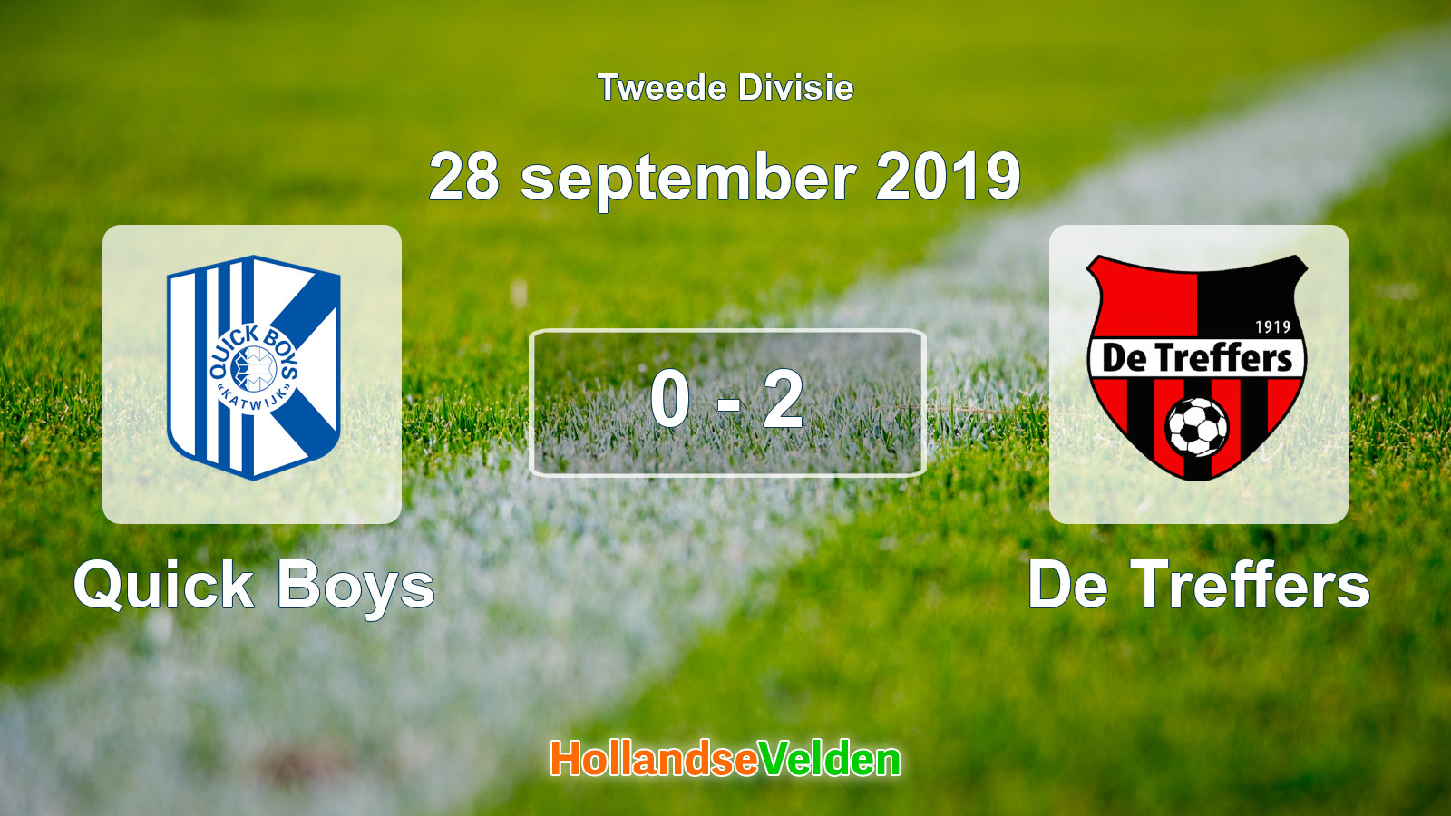 Gespeelde wedstrijd: Quick Boys - De Treffers 0 - 2 (28 september 2019)