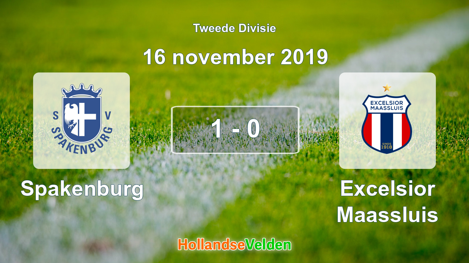 Gespeelde wedstrijd: Spakenburg - Excelsior Maassluis 1 - 0 (16 november 2019)