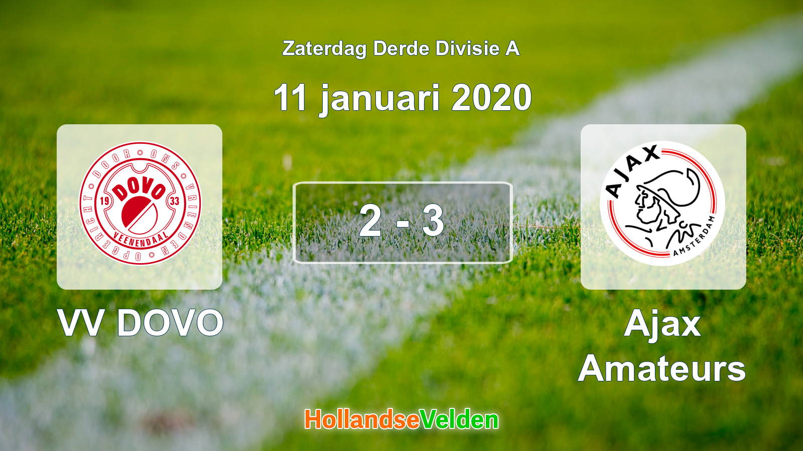 Gespeelde wedstrijd: VV DOVO - Ajax Amateurs 2 - 3 (11 januari 2020)
