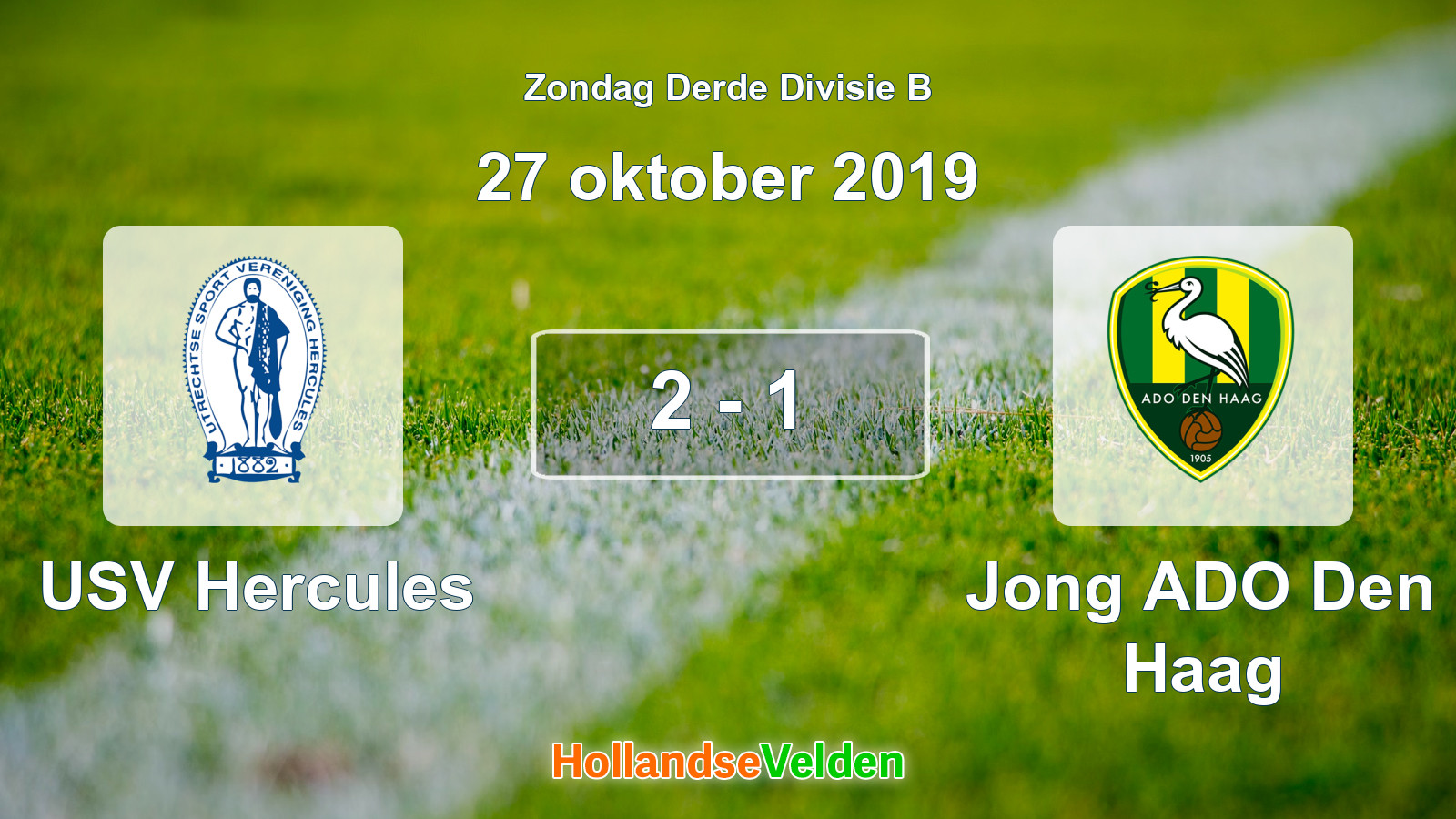 Gespeelde wedstrijd: USV Hercules - Jong ADO Den Haag 2 - 1 (27 oktober 2019)