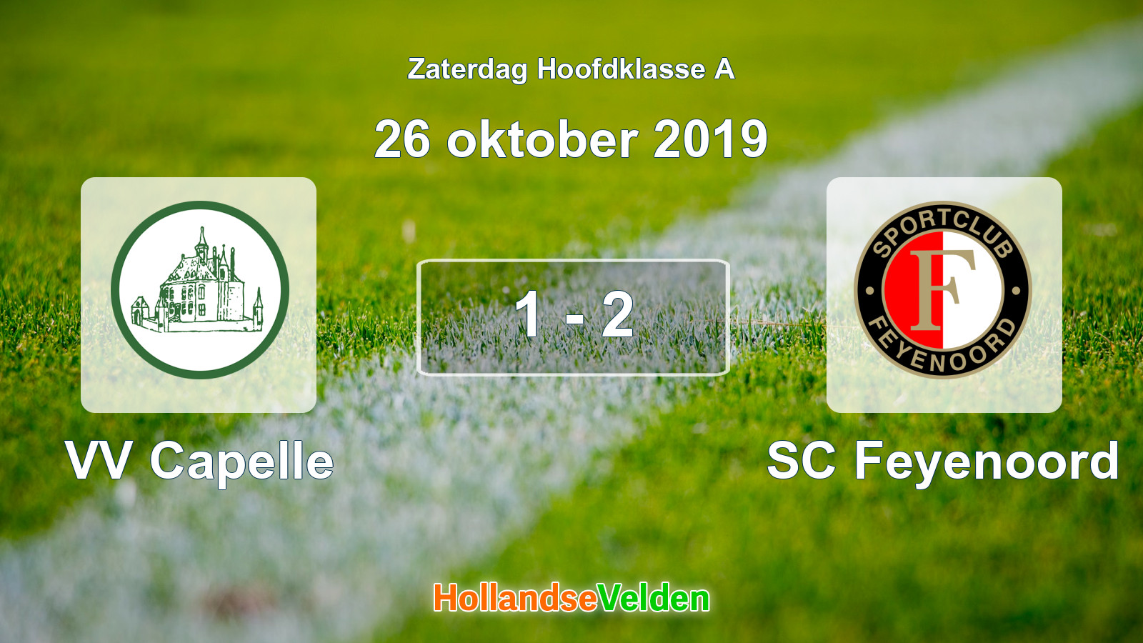 Gespeelde wedstrijd: VV Capelle - SC Feyenoord 1 - 2 (26 oktober 2019)