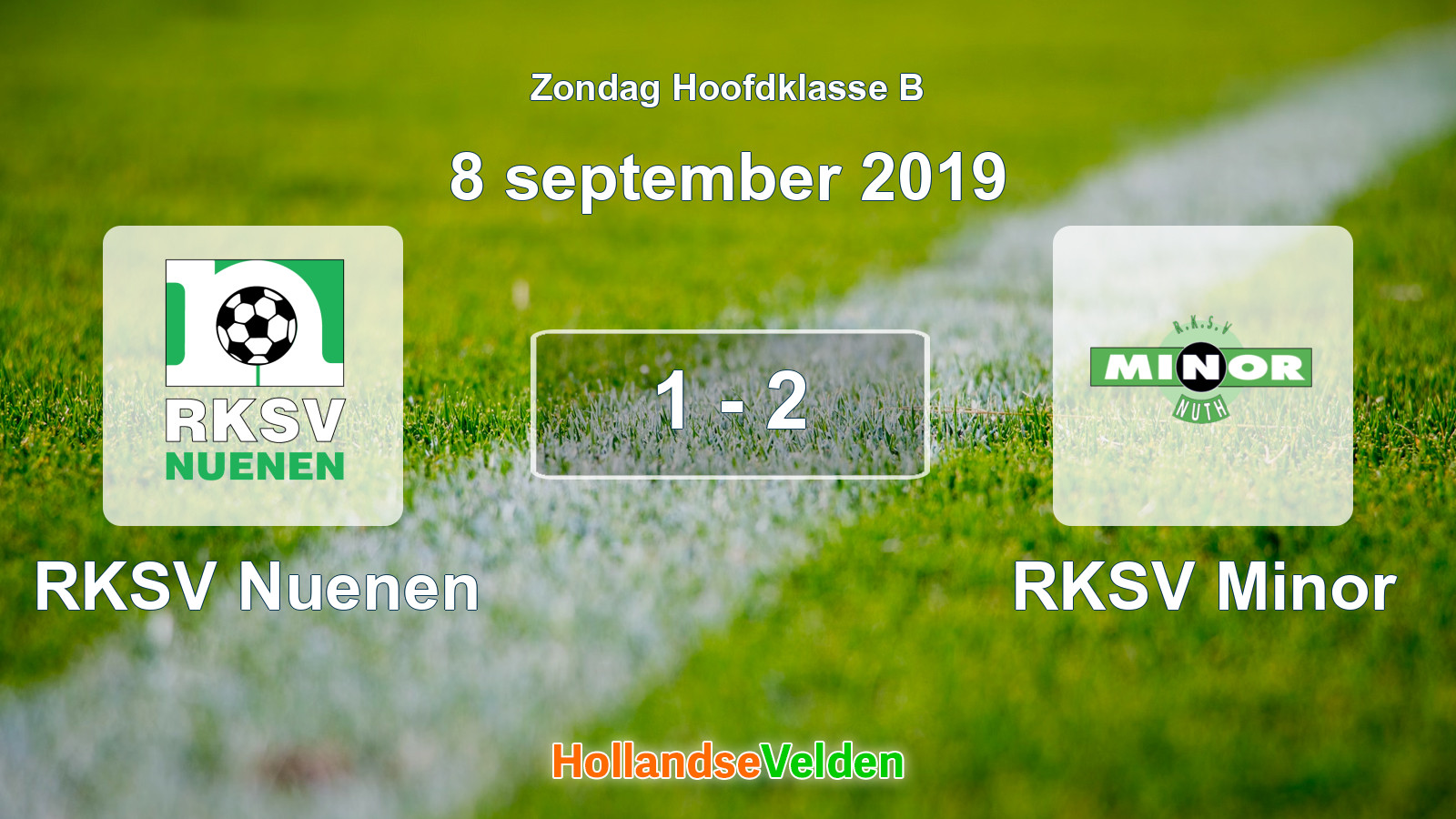 Gespeelde wedstrijd: RKSV Nuenen - RKSV Minor 1 - 2 (8 september 2019)