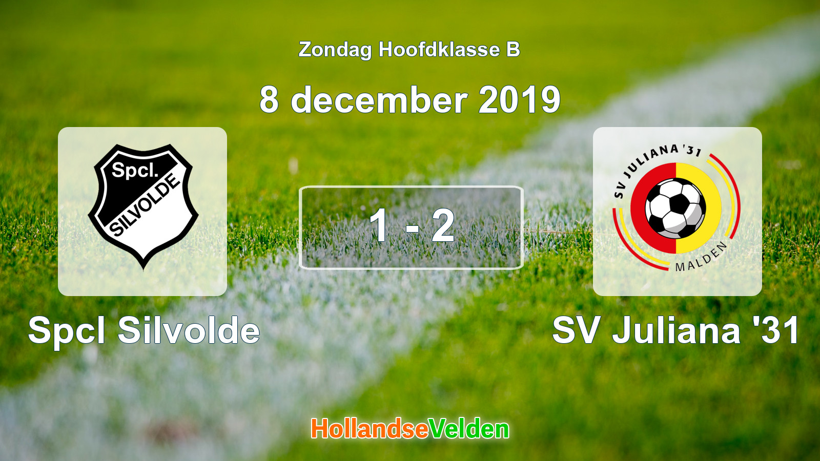 Gespeelde wedstrijd: Spcl Silvolde - SV Juliana '31 1 - 2 (8 december 2019)