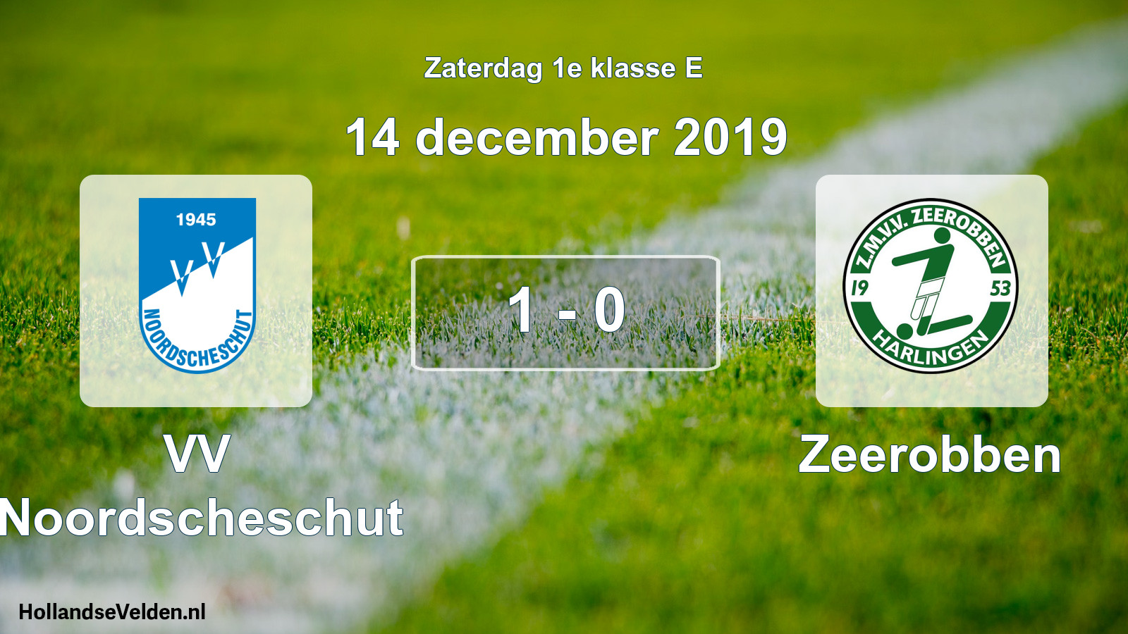 Gespeelde wedstrijd: VV Noordscheschut - Zeerobben 1 - 0 (14 december 2019)