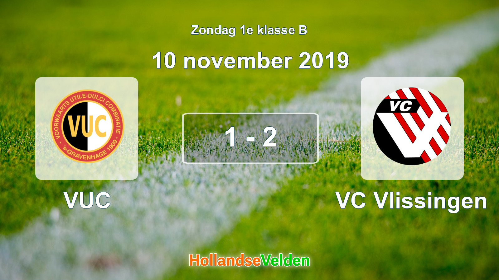 Gespeelde wedstrijd: VUC - VC Vlissingen 1 - 2 (10 november 2019)