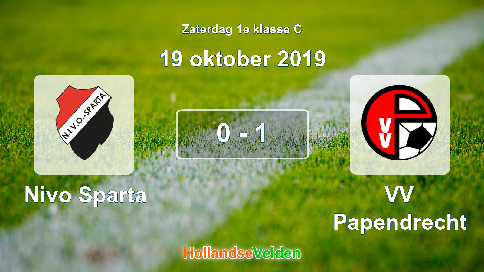 Gespeelde wedstrijd: Nivo Sparta - VV Papendrecht 0 - 1 (19 oktober 2019)