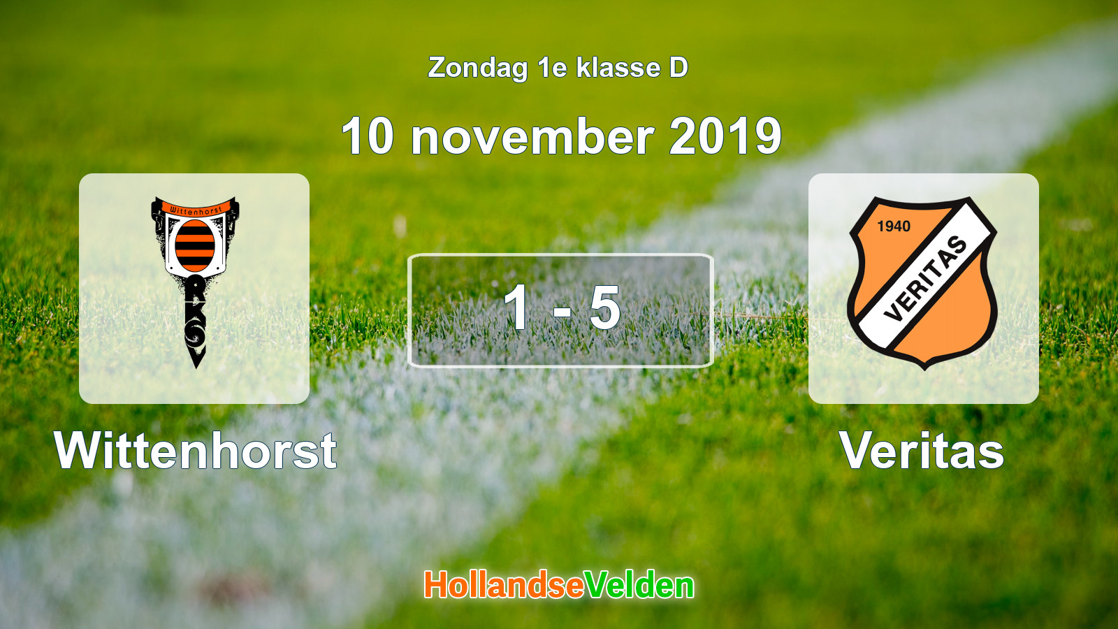 Gespeelde wedstrijd: Wittenhorst - Veritas 1 - 5 (10 november 2019)