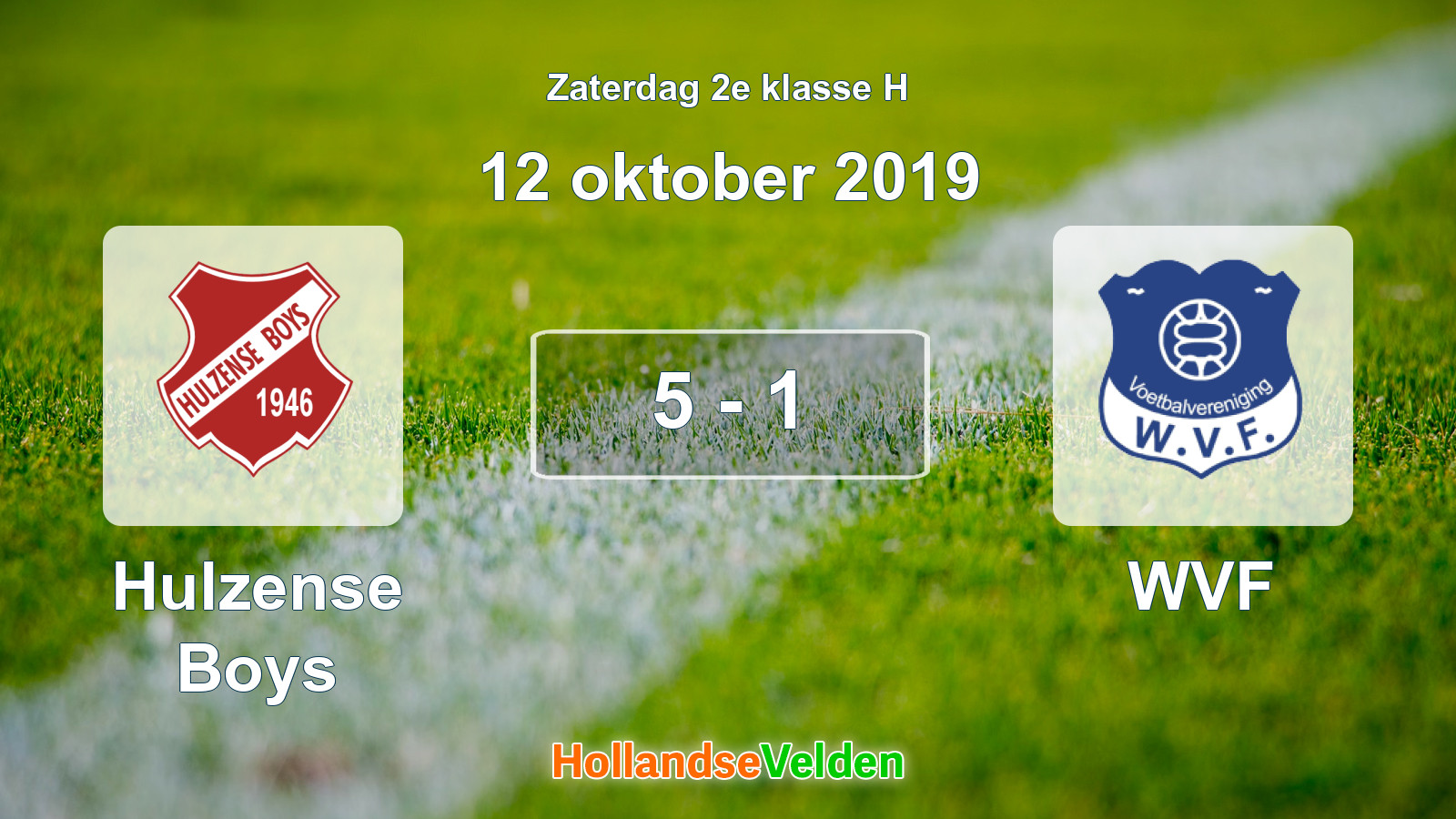 Gespeelde wedstrijd: Hulzense Boys - WVF 5 - 1 (12 oktober 2019)