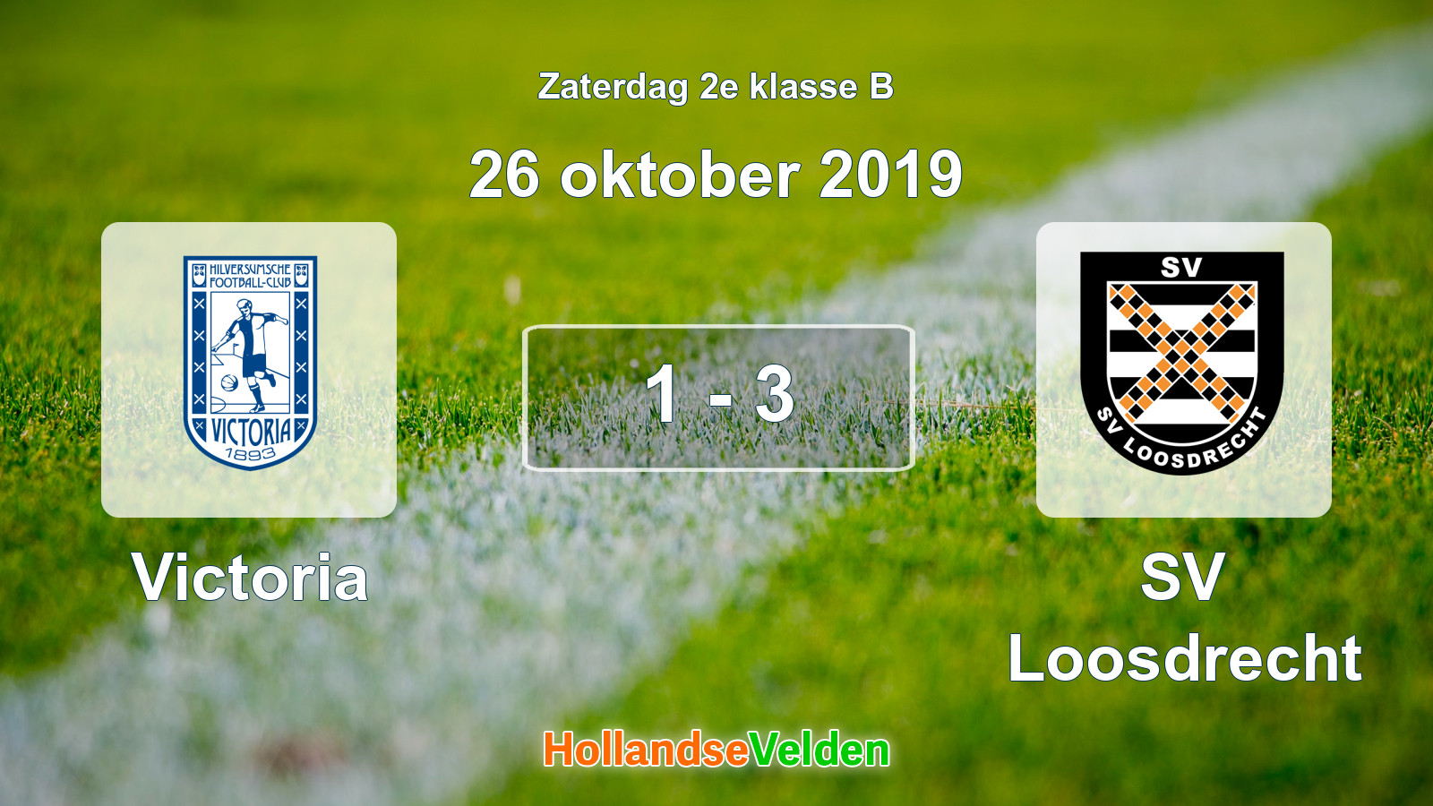 Gespeelde wedstrijd: Victoria - SV Loosdrecht 1 - 3 (26 oktober 2019)