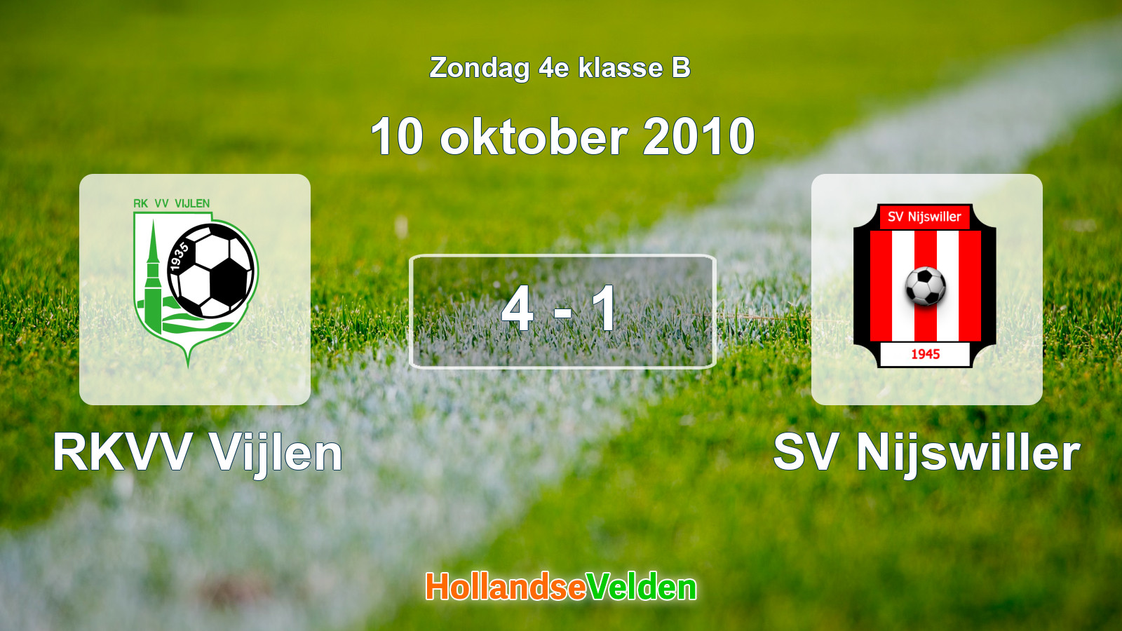 Gespeelde wedstrijd: RKVV Vijlen - SV Nijswiller 4 - 1 (10 oktober 2010)