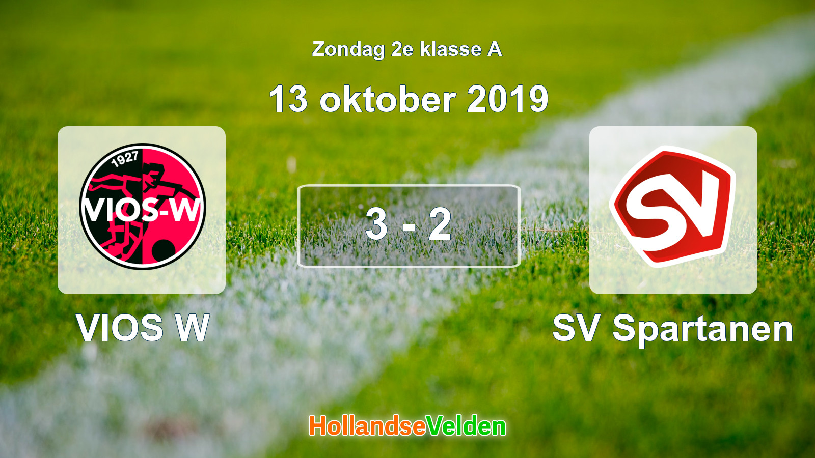 Gespeelde wedstrijd: VIOS W - SV Spartanen 3 - 2 (13 oktober 2019)