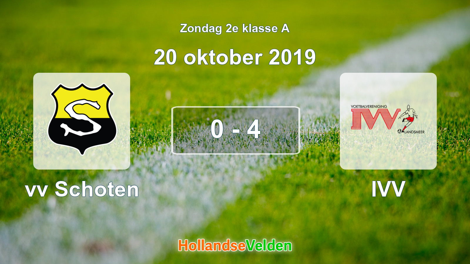 Gespeelde wedstrijd: vv Schoten - IVV 0 - 4 (20 oktober 2019)