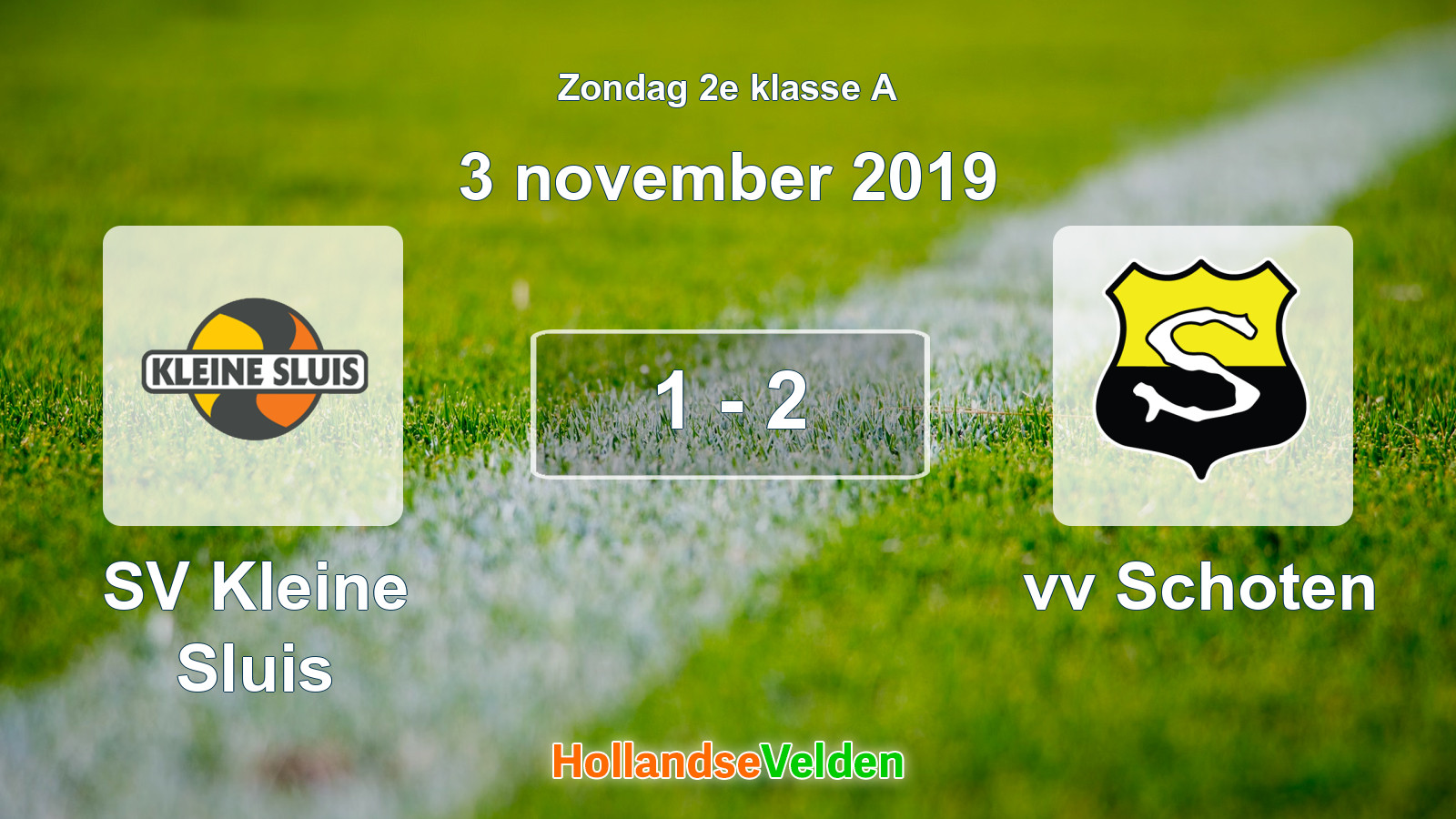 Gespeelde wedstrijd: SV Kleine Sluis - vv Schoten 1 - 2 (3 november 2019)