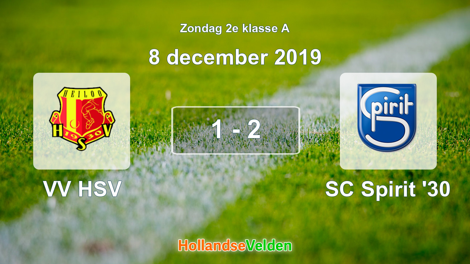 Gespeelde wedstrijd: VV HSV - SC Spirit '30 1 - 2 (8 december 2019)