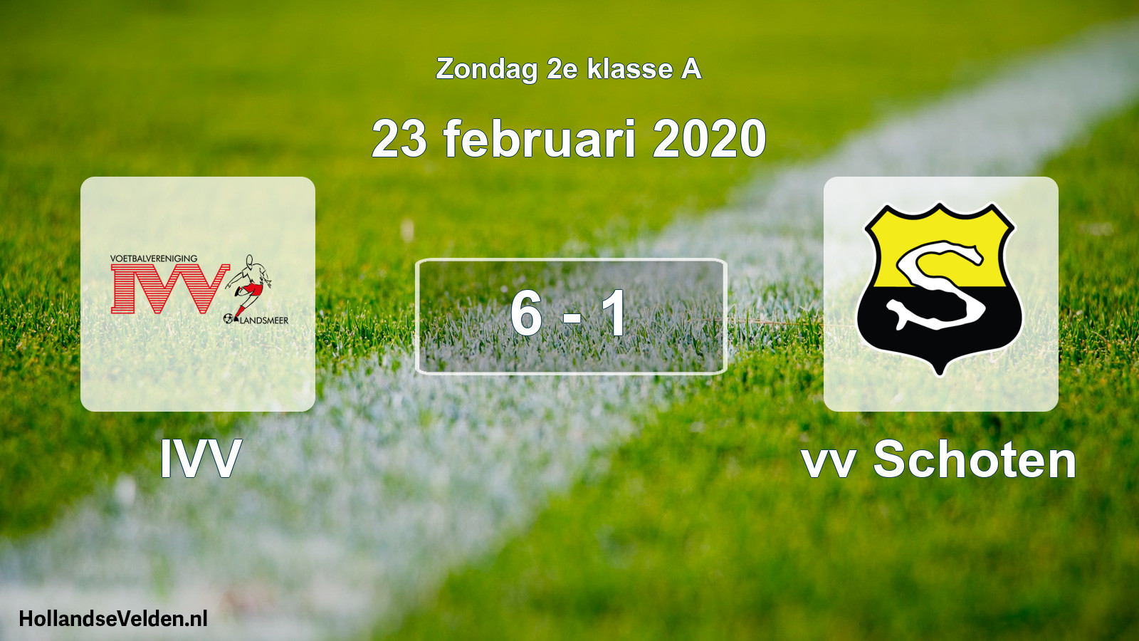 Gespeelde wedstrijd: IVV - vv Schoten 6 - 1 (23 februari 2020)