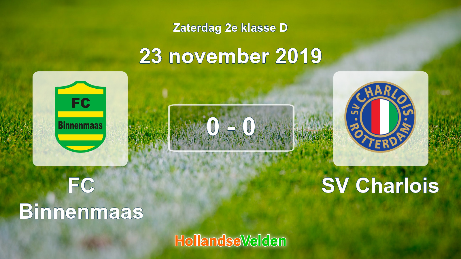 Gespeelde wedstrijd: FC Binnenmaas - SV Charlois 0 - 0 (23 november 2019)