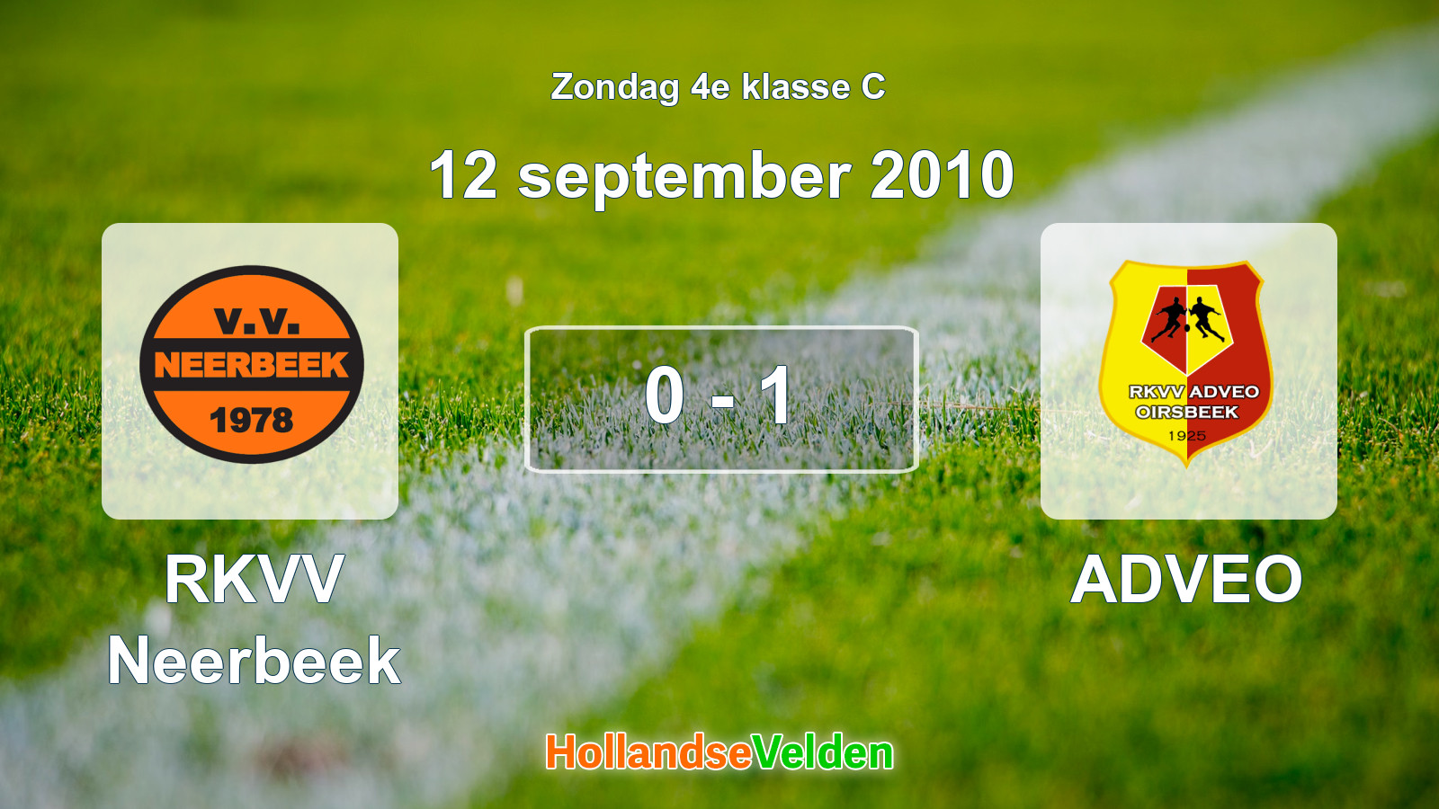 Gespeelde wedstrijd: RKVV Neerbeek - ADVEO 0 - 1 (12 september 2010)