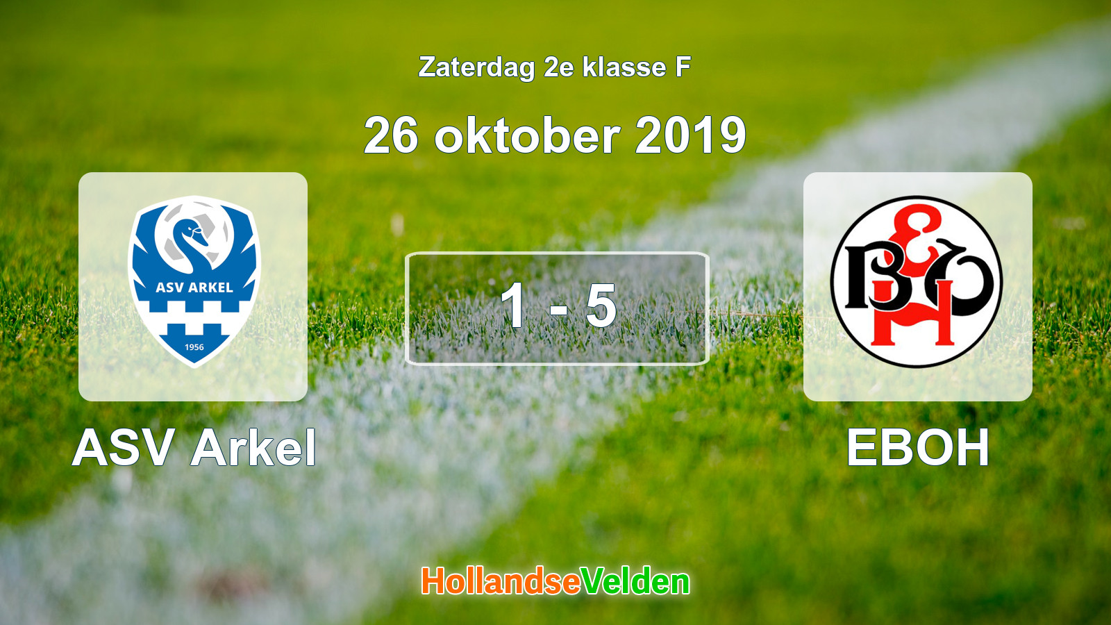 Gespeelde wedstrijd: ASV Arkel - EBOH 1 - 5 (26 oktober 2019)