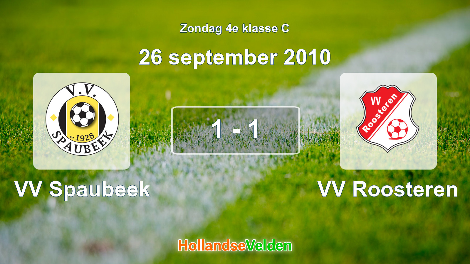 Gespeelde wedstrijd: VV Spaubeek - VV Roosteren 1 - 1 (26 september 2010)
