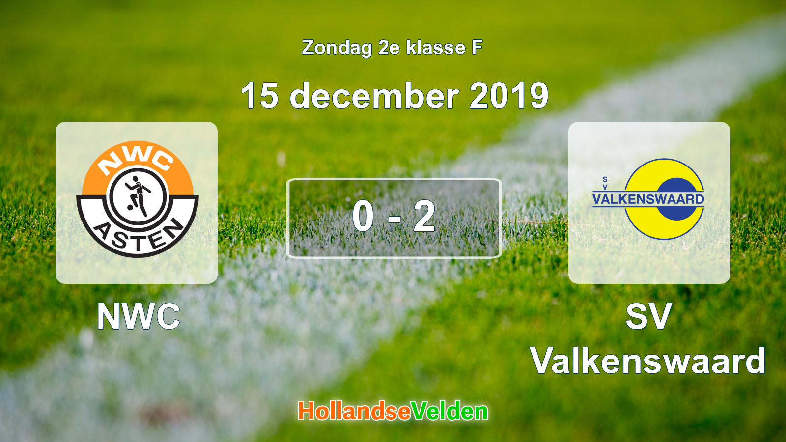 Gespeelde wedstrijd: NWC - SV Valkenswaard 0 - 2 (15 december 2019)