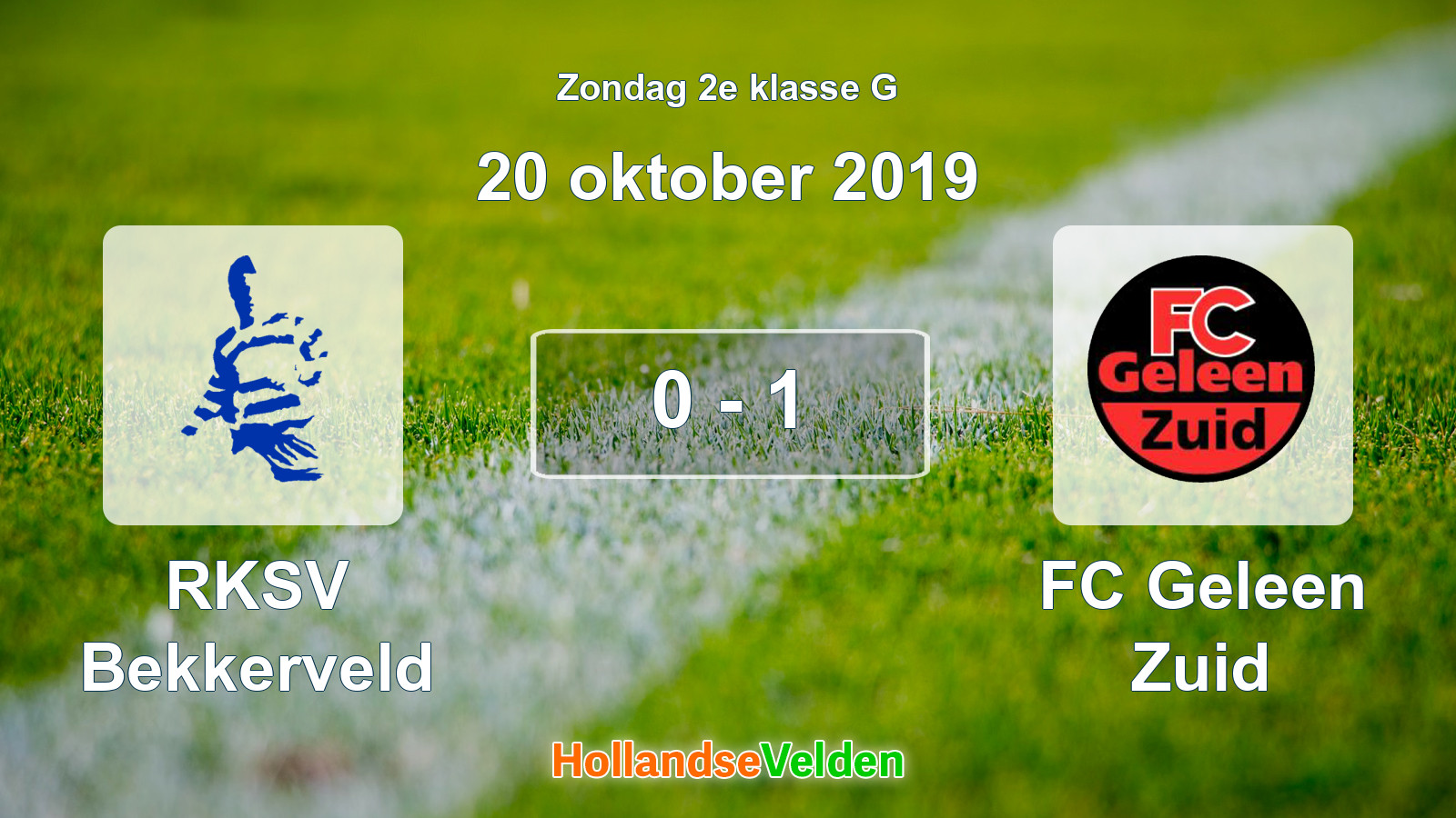 Gespeelde wedstrijd: RKSV Bekkerveld - FC Geleen Zuid 0 - 1 (20 oktober 2019)