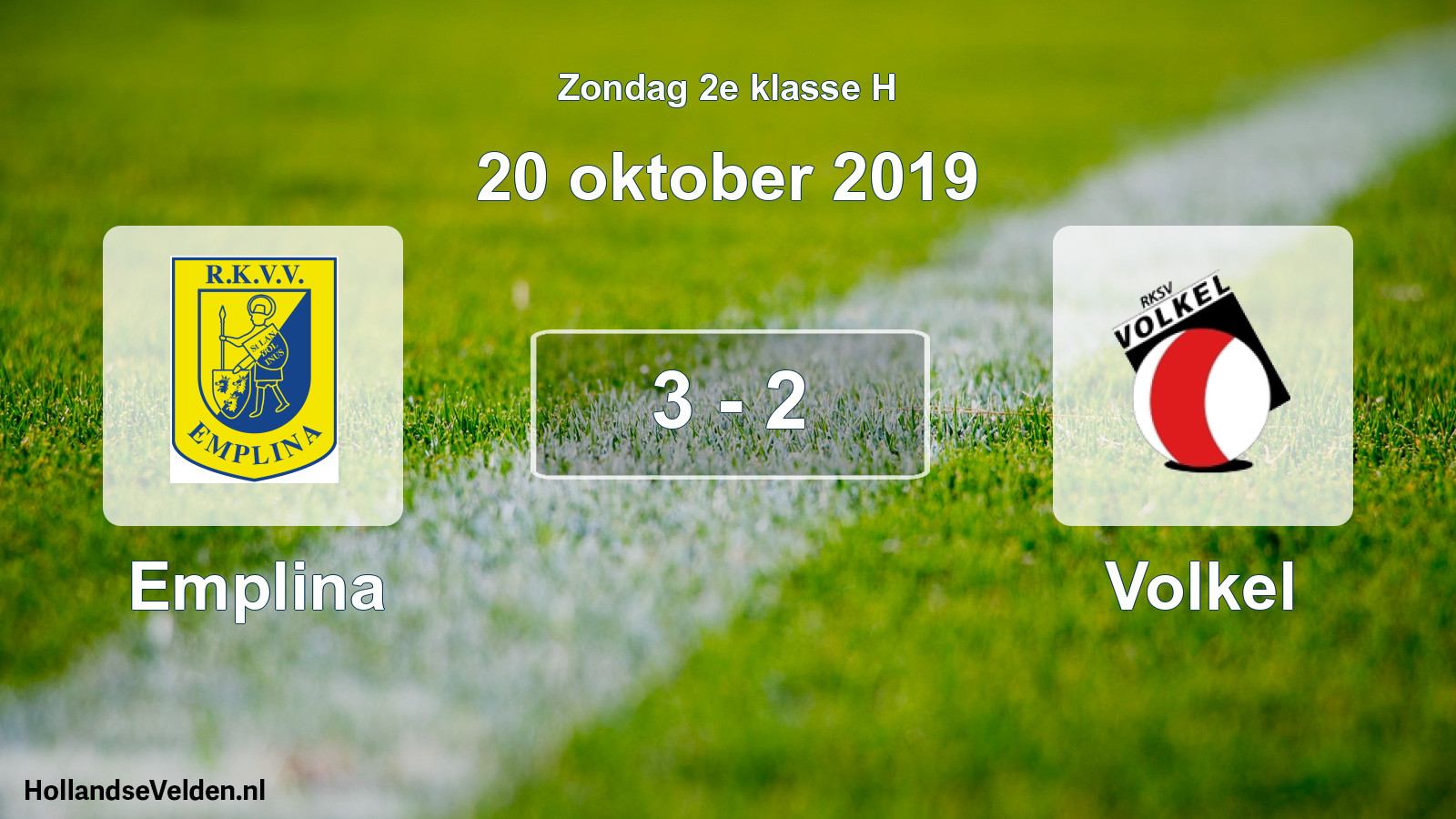 Gespeelde wedstrijd: Emplina - Volkel 3 - 2 (20 oktober 2019)