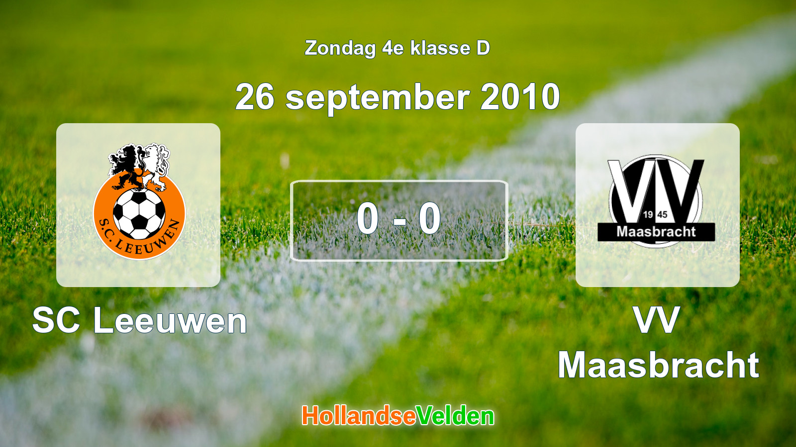 Gespeelde wedstrijd: SC Leeuwen - VV Maasbracht 0 - 0 (26 september 2010)