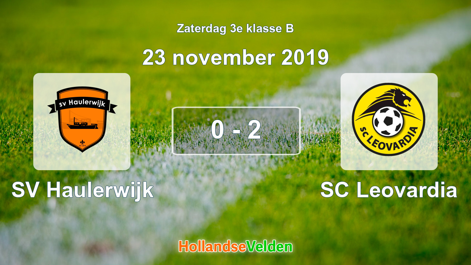 Gespeelde wedstrijd: SV Haulerwijk - SC Leovardia 0 - 2 (23 november 2019)