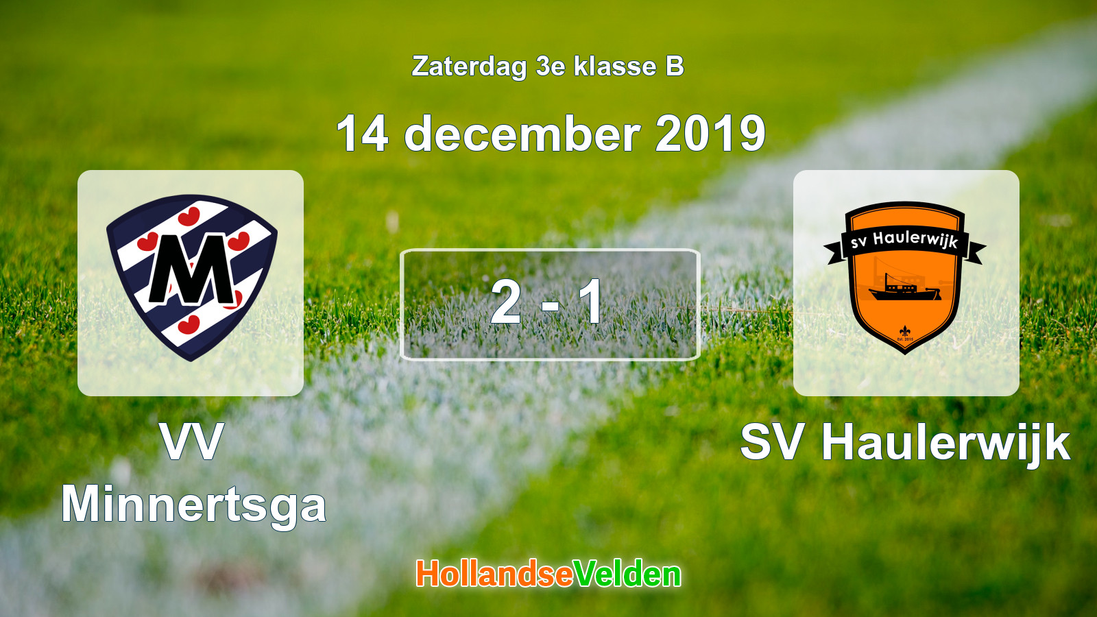 Gespeelde wedstrijd: VV Minnertsga - SV Haulerwijk 2 - 1 (14 december 2019)