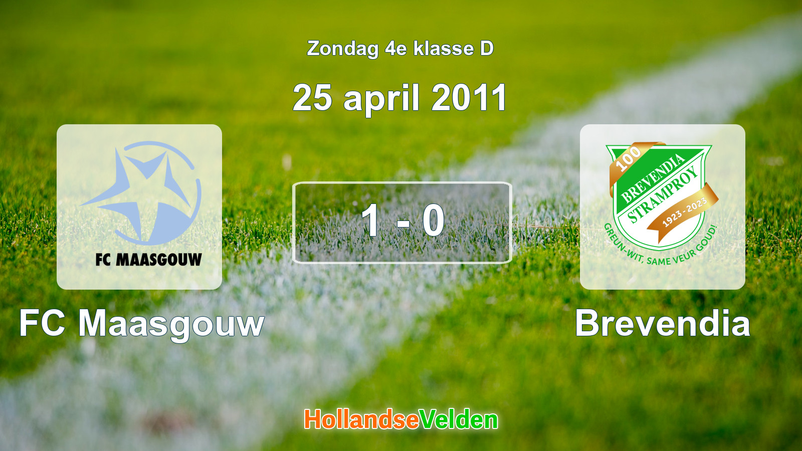 Gespeelde wedstrijd: FC Maasgouw - Brevendia 1 - 0 (25 april 2011)