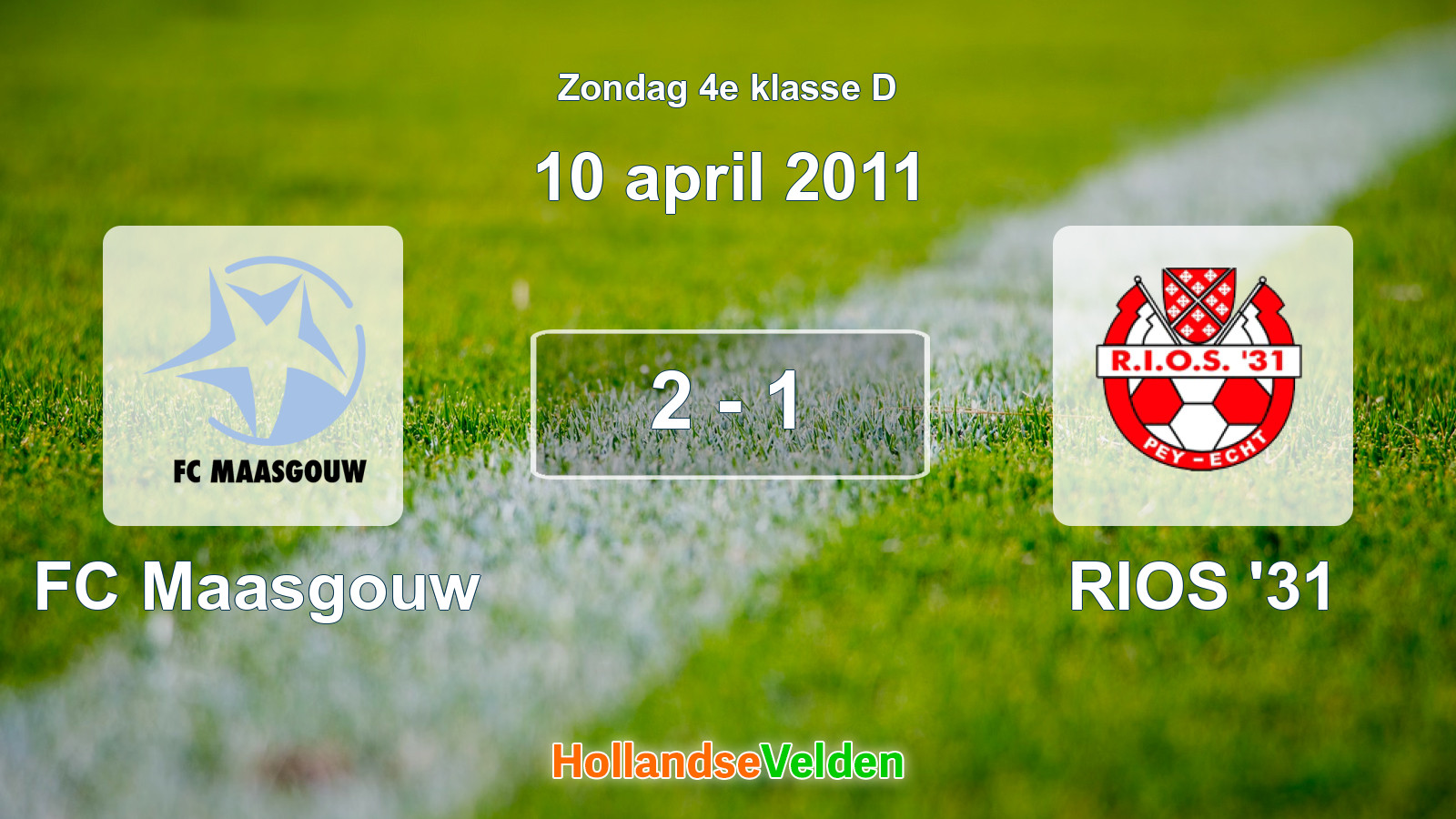 Gespeelde wedstrijd: FC Maasgouw - RIOS '31 2 - 1 (10 april 2011)