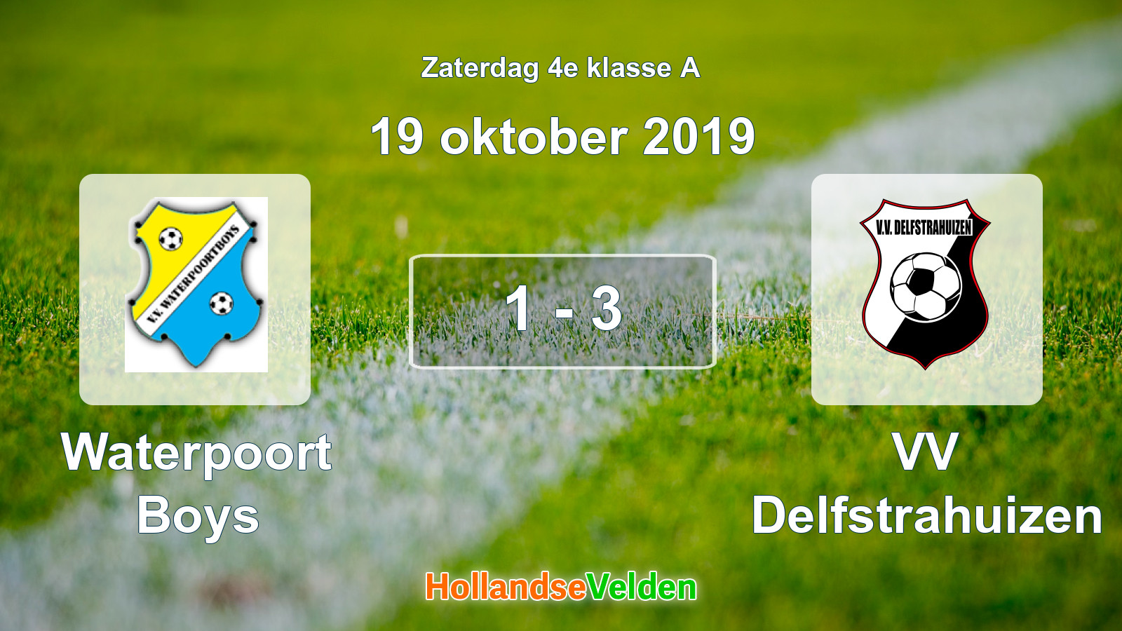 Gespeelde wedstrijd: Waterpoort Boys - VV Delfstrahuizen 1 - 3 (19 oktober 2019)