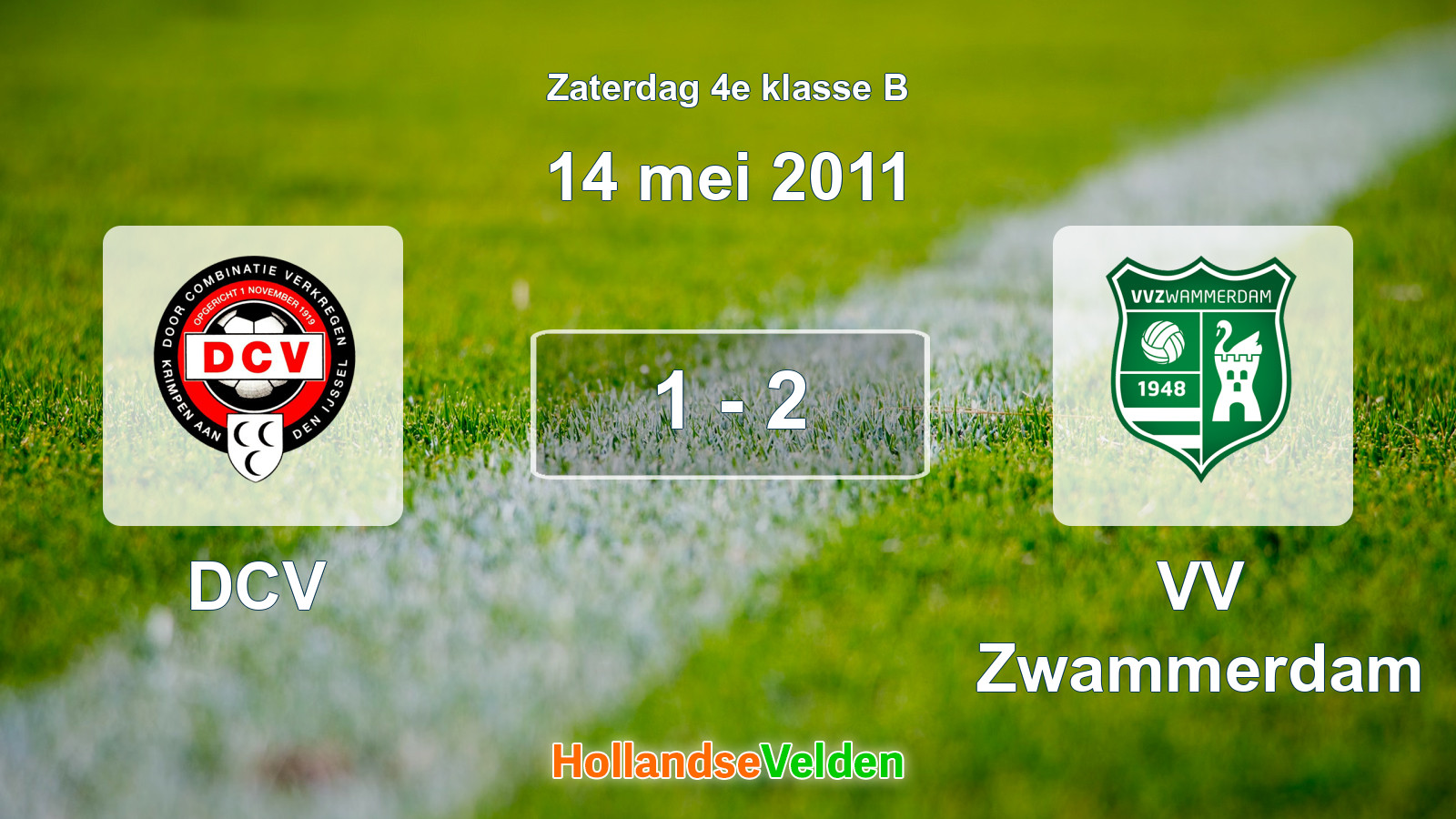 Gespeelde wedstrijd: DCV - VV Zwammerdam 1 - 2 (14 mei 2011)