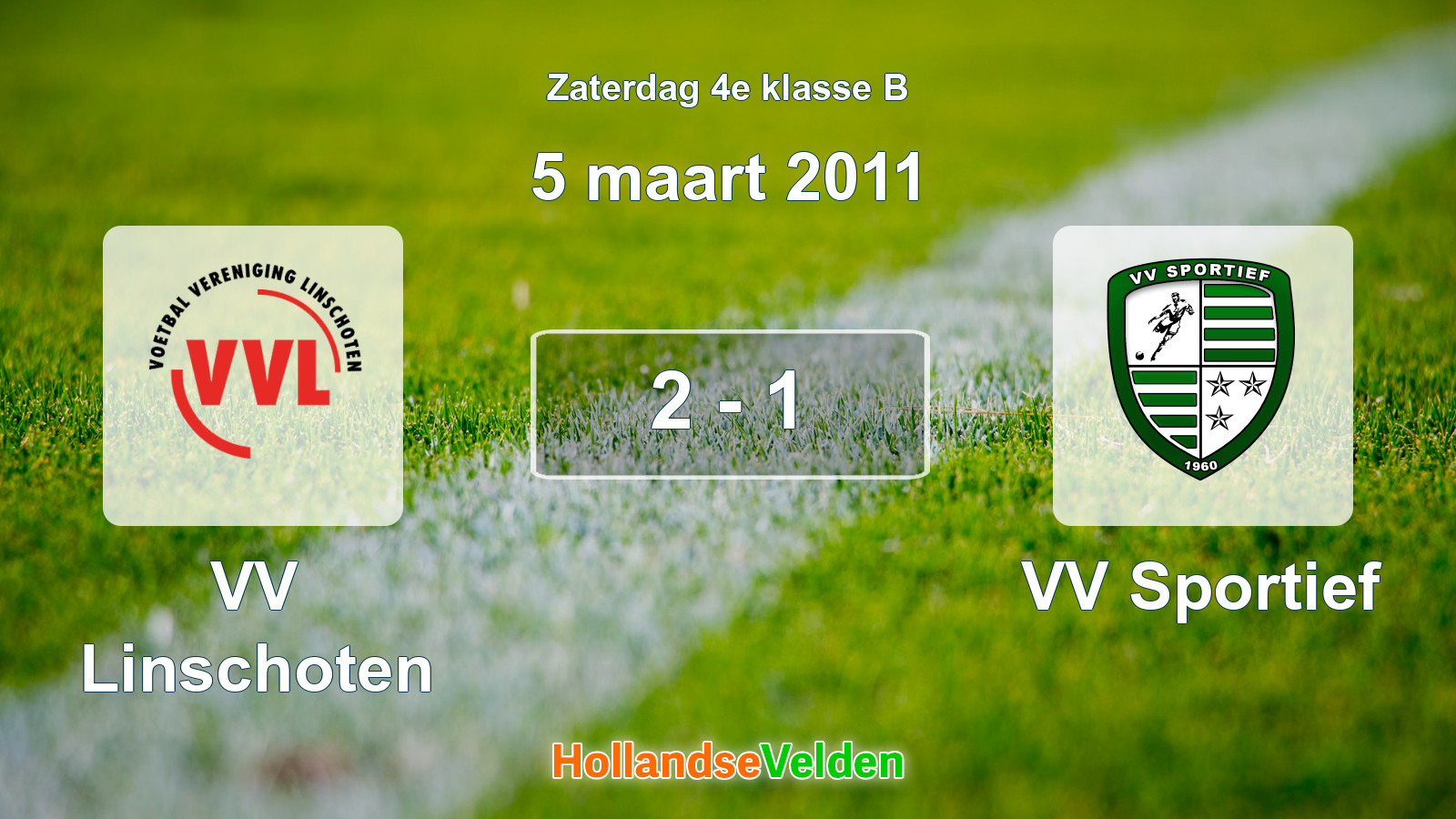 Gespeelde wedstrijd: VV Linschoten - VV Sportief 2 - 1 (5 maart 2011)