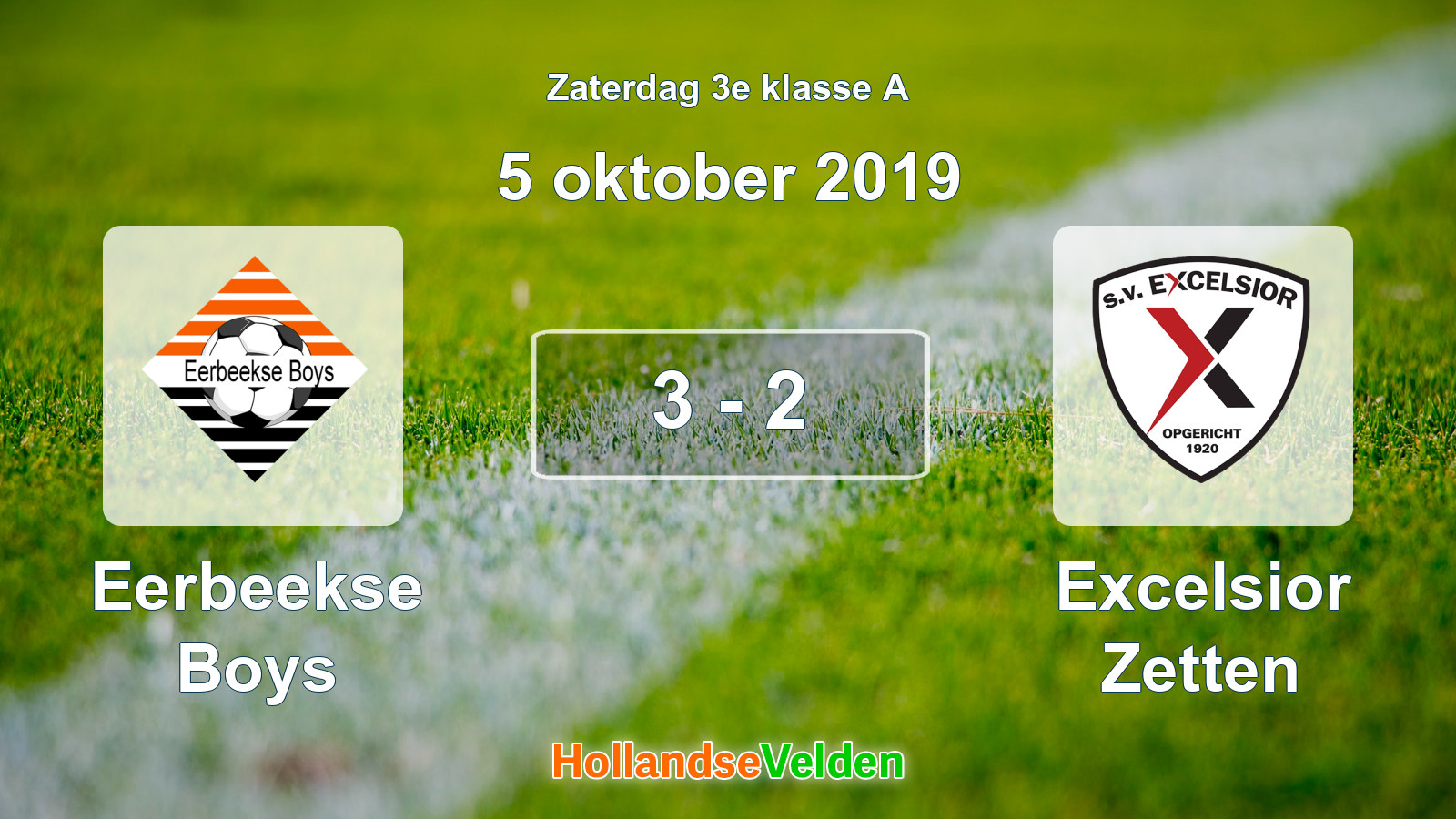 Gespeelde wedstrijd: Eerbeekse Boys - Excelsior Zetten 3 - 2 (5 oktober 2019)