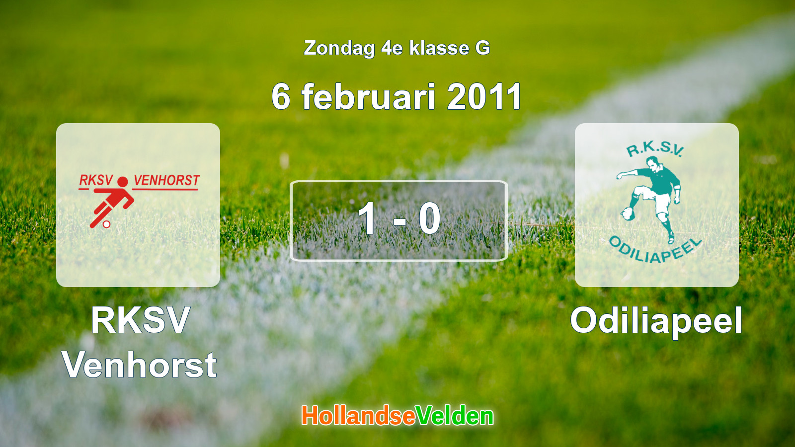 Gespeelde wedstrijd: RKSV Venhorst - Odiliapeel 1 - 0 (6 februari 2011)