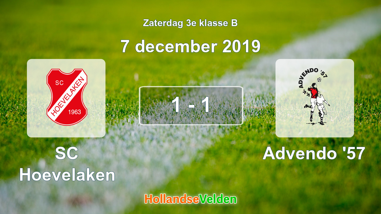 Gespeelde wedstrijd: SC Hoevelaken - Advendo '57 1 - 1 (7 december 2019)