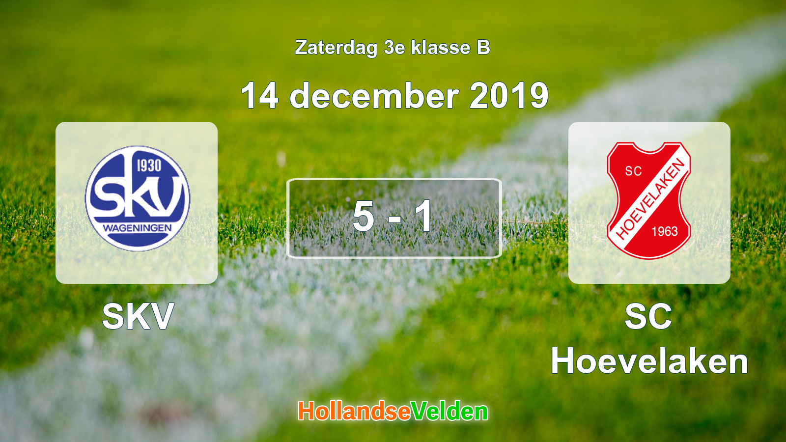 Gespeelde wedstrijd: SKV - SC Hoevelaken 5 - 1 (14 december 2019)