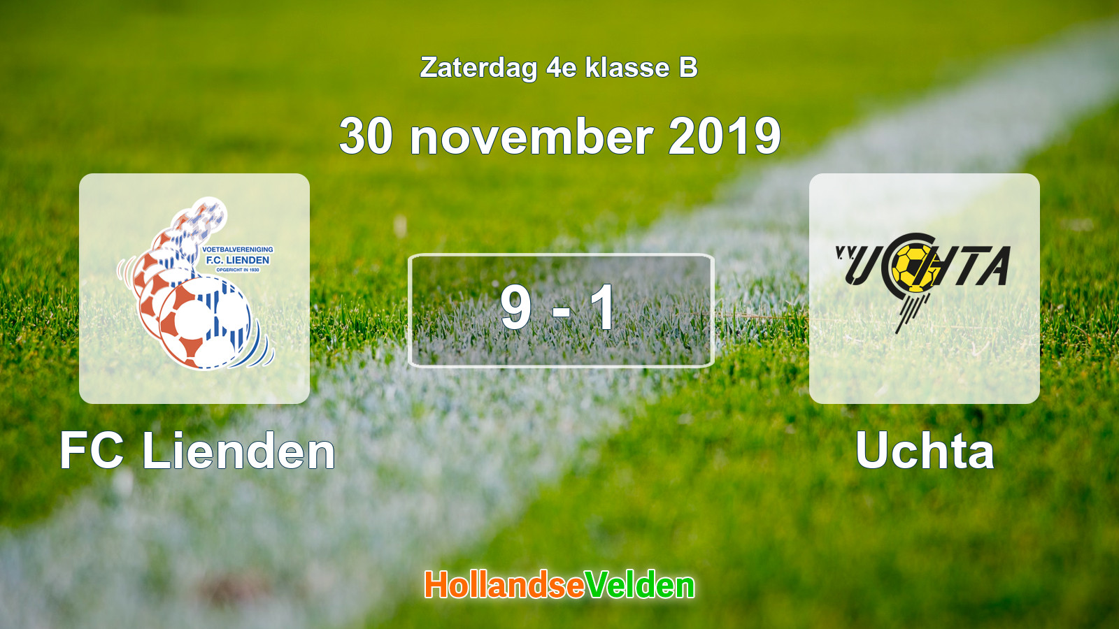 Gespeelde wedstrijd: FC Lienden - Uchta 9 - 1 (30 november 2019)