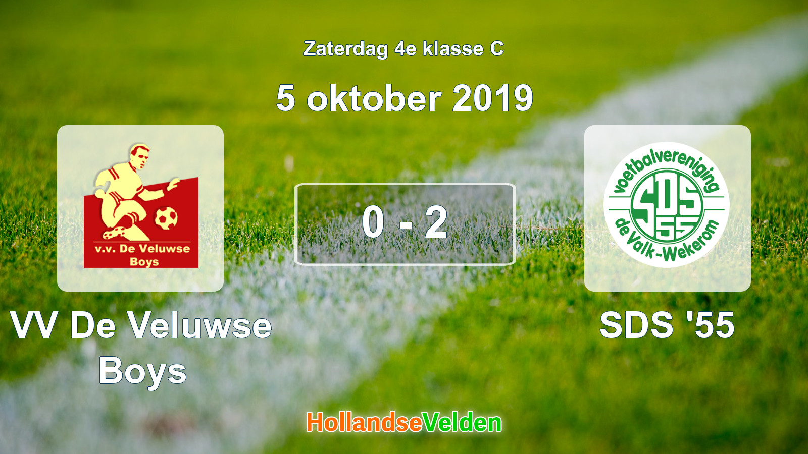 Gespeelde wedstrijd: VV De Veluwse Boys - SDS '55 0 - 2 (5 oktober 2019)