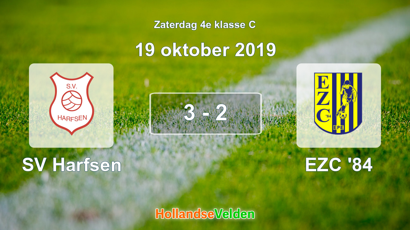 Gespeelde wedstrijd: SV Harfsen - EZC '84 3 - 2 (19 oktober 2019)