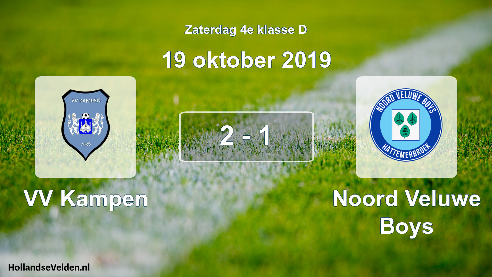 Gespeelde wedstrijd: VV Kampen - Noord Veluwe Boys 2 - 1 (19 oktober 2019)