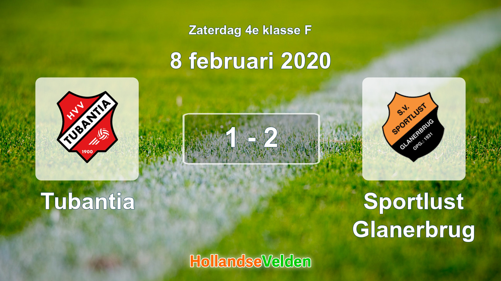 Gespeelde wedstrijd: Tubantia - Sportlust Glanerbrug 1 - 2 (8 februari 2020)