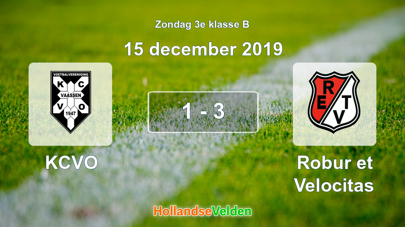 Gespeelde wedstrijd: KCVO - Robur et Velocitas 1 - 3 (15 december 2019)