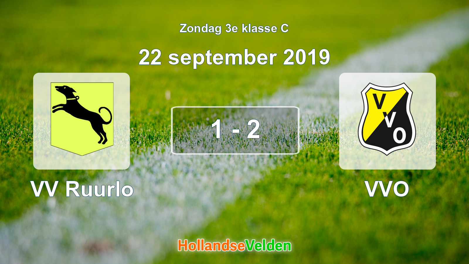 Gespeelde wedstrijd: VV Ruurlo - VVO 1 - 2 (22 september 2019)