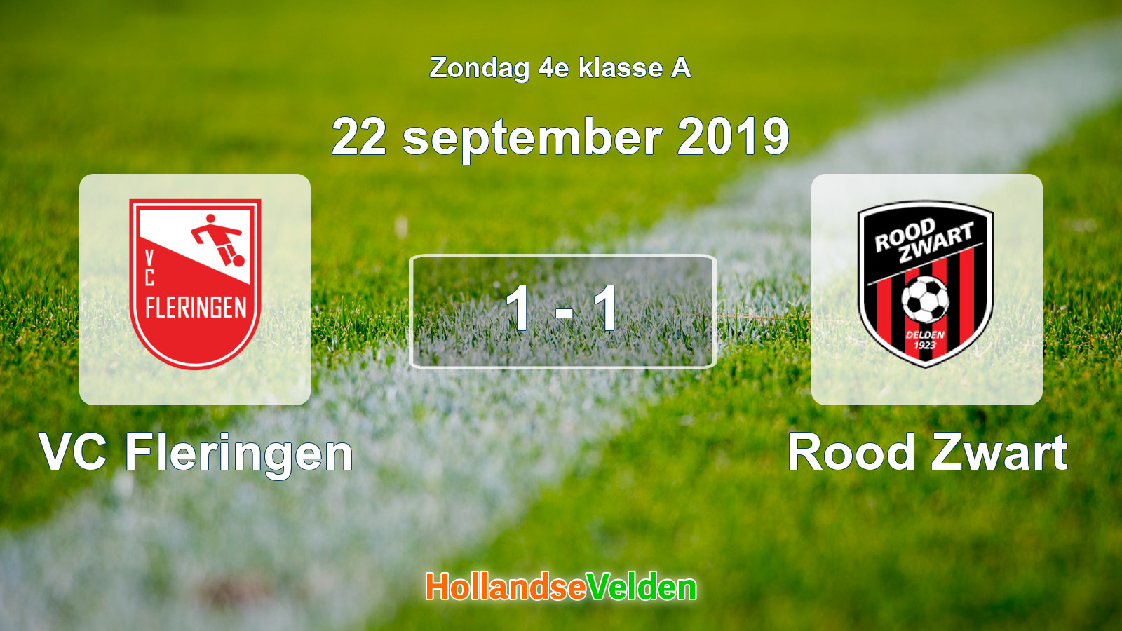 Gespeelde wedstrijd: VC Fleringen - Rood Zwart 1 - 1 (22 september 2019)