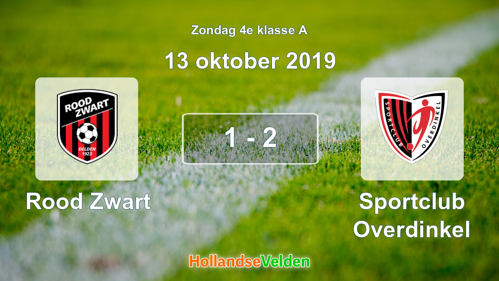 Gespeelde wedstrijd: Rood Zwart - Sportclub Overdinkel 1 - 2 (13 oktober 2019)