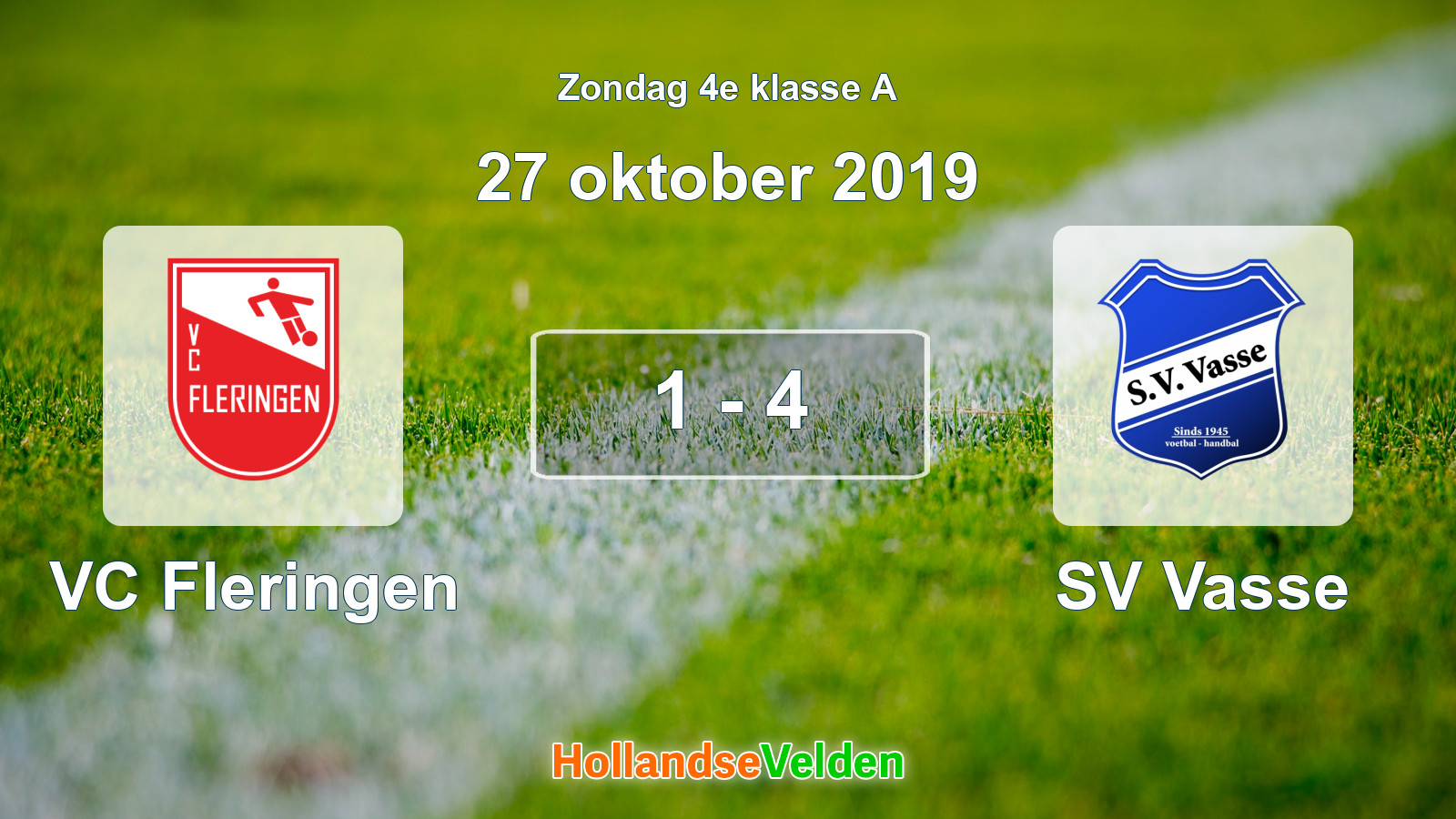 Gespeelde wedstrijd: VC Fleringen - SV Vasse 1 - 4 (27 oktober 2019)