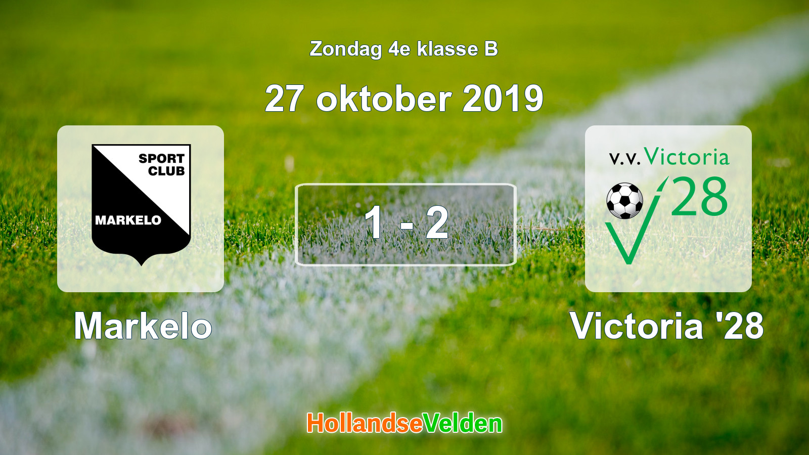 Gespeelde wedstrijd: Markelo - Victoria '28 1 - 2 (27 oktober 2019)
